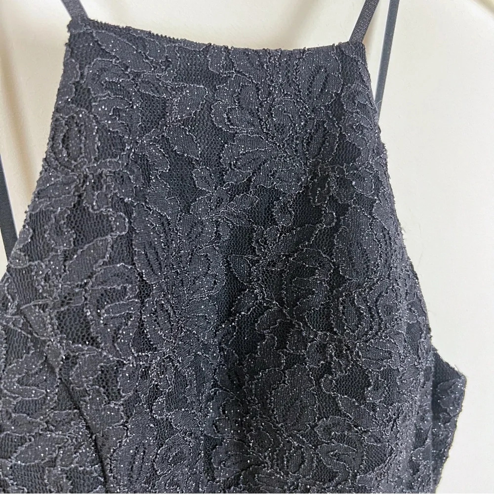 Vintage Y2K City Triangles Sheer Mesh Whimsigoth Edgy Black Dress Goth Witchy 6 - Picture 7 of 15